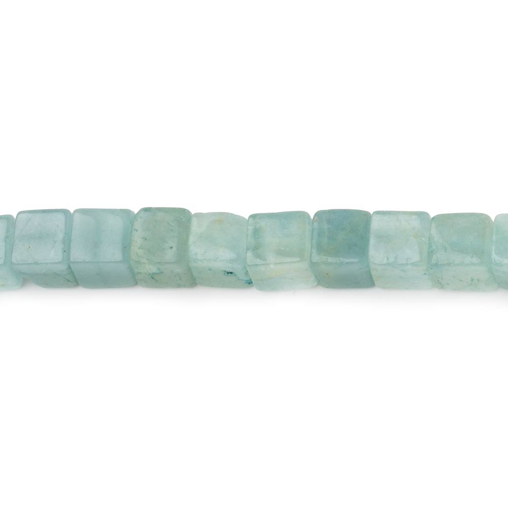 4-4.5mm Aquamarine Plain Cubes 14 inch 76 Beads (ONLINE ORDER ONLY)