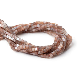 4-4.5mm Chocolate Moonstone Plain Cube Beads 13.75 inch 80 pieces (ONLINE ORDER ONLY)