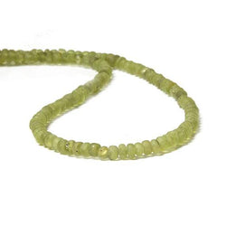 4-4.5mm Frosted Peridot plain rondelle Beads 13 inch 113 pieces (ONLINE ORDER ONLY)