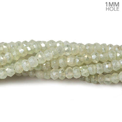 4-4.5mm Mystic Prehnite faceted rondelle beads 1mm hole 12 inch 112 pieces (ONLINE ORDER ONLY)