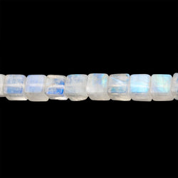 4-4.5mm Rainbow Moonstone Plain Cube Beads 14 inch 83 pieces