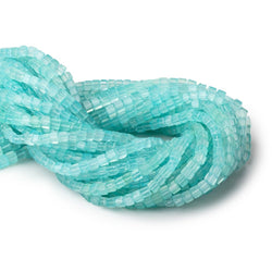 4-4.5mm Seafoam Blue Chalcedony Plain Cube Beads 14.5 inch 80 pieces (ONLINE ORDER ONLY)