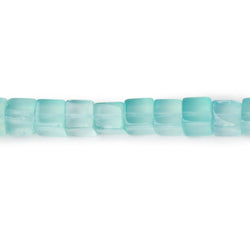 4-4.5mm Seafoam Blue Chalcedony Plain Cube Beads 14.5 inch 80 pieces (ONLINE ORDER ONLY)