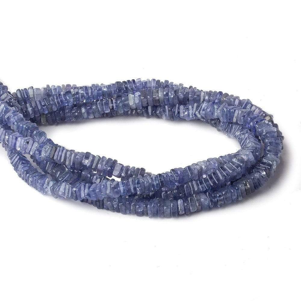 4-4.5mm Tanzanite plain square heshi beads 14 inch 215 pieces A (ONLINE ORDER ONLY)