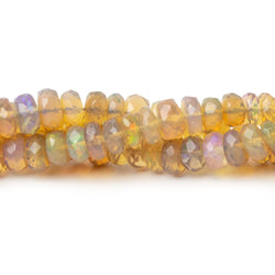 4-5.5mm Dark Golden Ethiopian Opal Faceted Rondelles 16 inch 166 Beads (ONLINE ORDER ONLY)