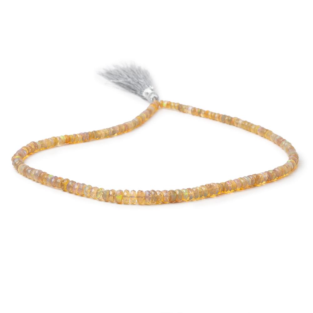 4-5.5mm Dark Golden Ethiopian Opal Faceted Rondelles 16 inch 166 Beads (ONLINE ORDER ONLY)