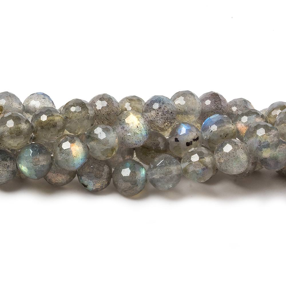 4-5.5mm Labradorite faceted round beads 15 inches 85 pieces AA (ONLINE ORDER ONLY)