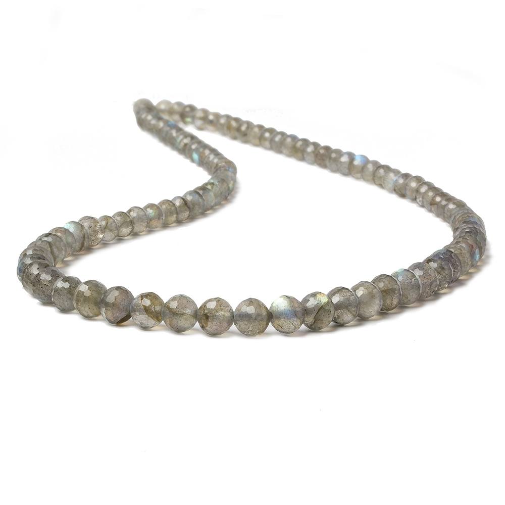 4-5.5mm Labradorite faceted round beads 15 inches 85 pieces AA (ONLINE ORDER ONLY)