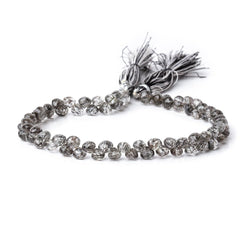 4-5mm Black Tourmalinated Quartz Faceted Candy Kiss Beads 9 inch 76 pieces AA (ONLINE ORDER ONLY)