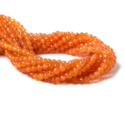 5mm Carnelian Beads Faceted Rounds 13 inch 68 pieces (ONLINE ORDER ONLY)