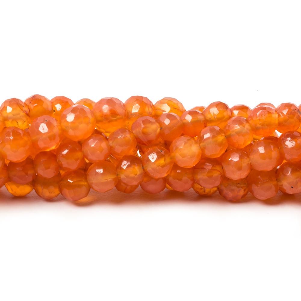 5mm Carnelian Beads Faceted Rounds 13 inch 68 pieces (ONLINE ORDER ONLY)