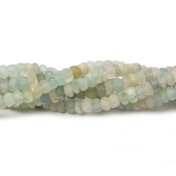 4-5mm Frosted Multi Color Beryl Plain Rondelle Beads 13 inch 110 pieces (ONLINE ORDER ONLY)