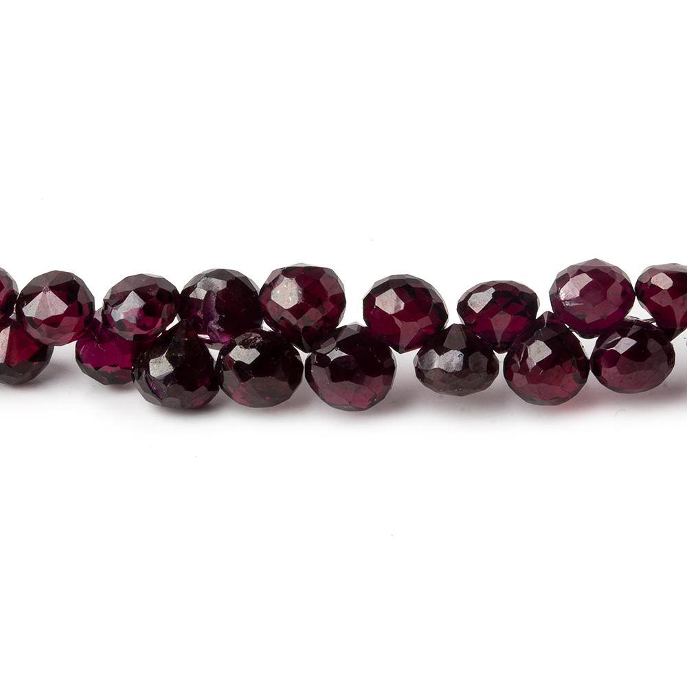 5mm Garnet Faceted Candy Kiss Beads 8 inch 60 pieces (ONLINE ORDER ONLY)