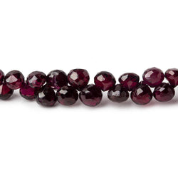 5mm Garnet Faceted Candy Kiss Beads 8 inch 60 pieces (ONLINE ORDER ONLY)