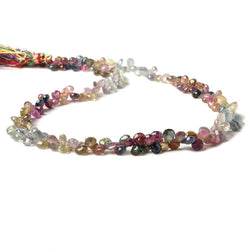 4-5mm Multi-Color Fancy Sapphire and Ruby Heart Briolette 17 inch 152 pieces (ONLINE ORDER ONLY)