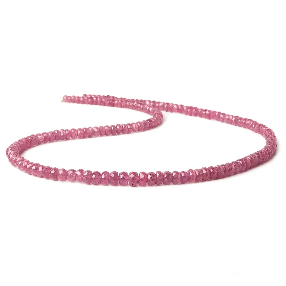 3-5mm Ruby faceted rondelle beads 16 inch 145 pieces (ONLINE ORDER ONLY)