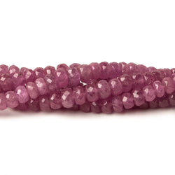 3-5mm Ruby faceted rondelle beads 16 inch 145 pieces (ONLINE ORDER ONLY)
