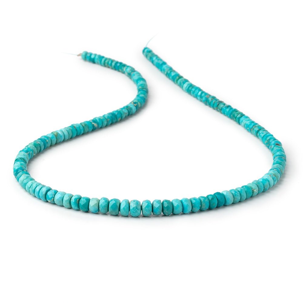 4-5mm Sleeping Beauty Turquoise Faceted Rondelle Beads 15.75 inch 160 pieces (ONLINE ORDER ONLY)