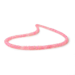 4-6.5mm Pink Ethiopian Opal Faceted Heishi 16 inch 230 Beads AA