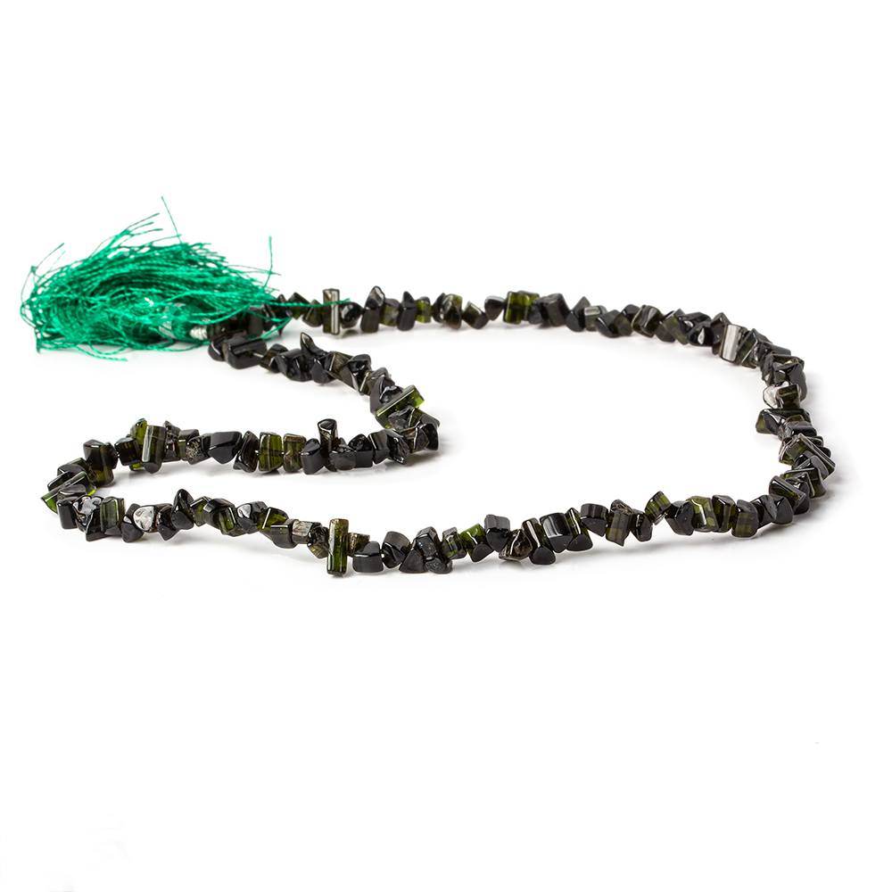 4-6mm Green Tourmaline Natural Tube Beads 16 inch 209 pieces (ONLINE ORDER ONLY)