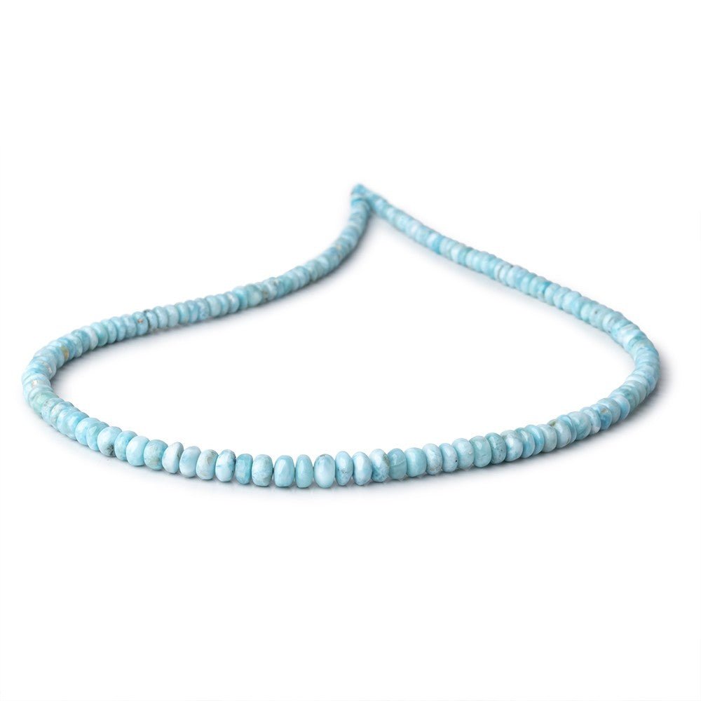 4-6mm Larimar Plain Rondelle Beads 18 inch 154 pieces AA (ONLINE ORDER ONLY)