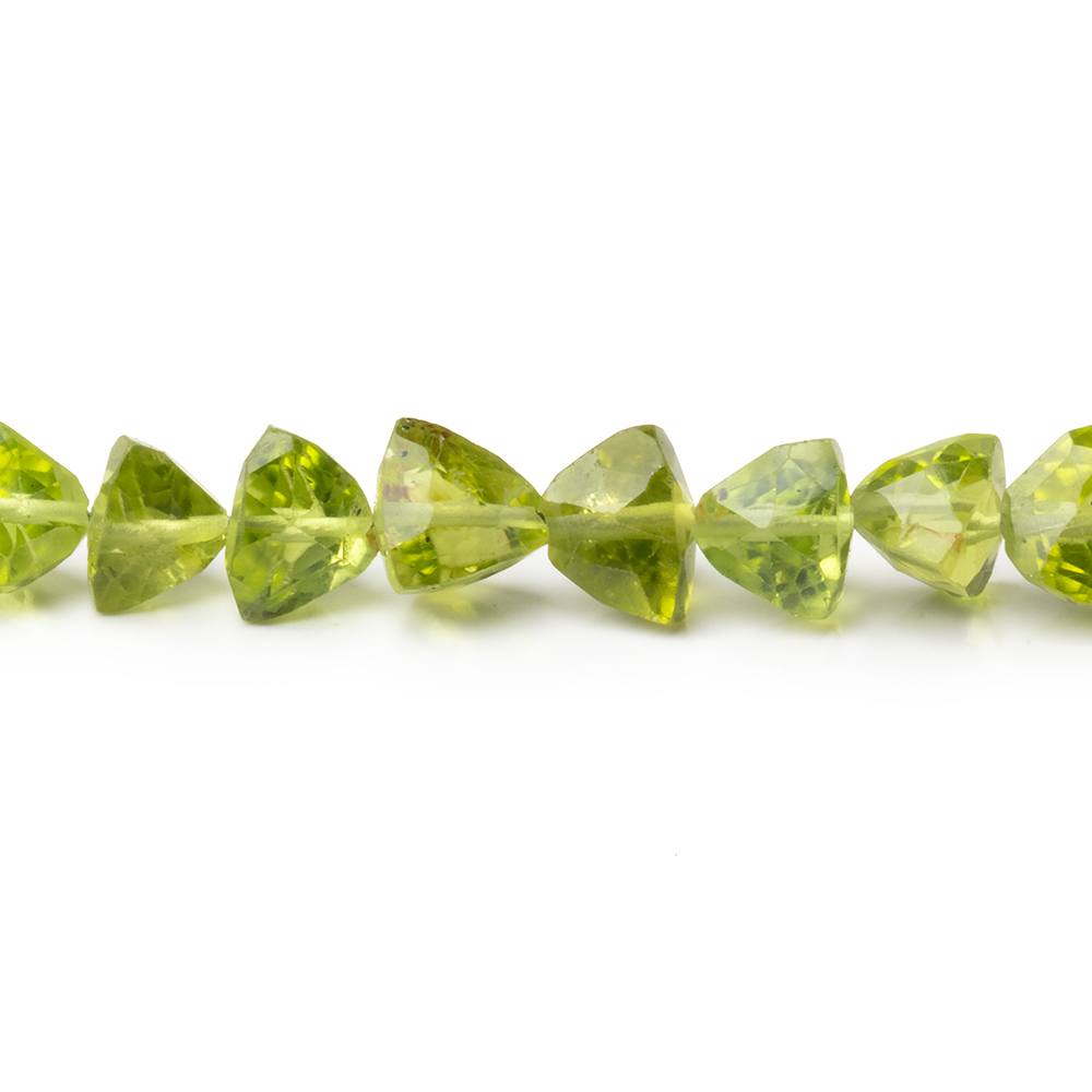 4-6mm Peridot Faceted Trillion Beads 16 inch 93 pieces AA (ONLINE ORDER ONLY)