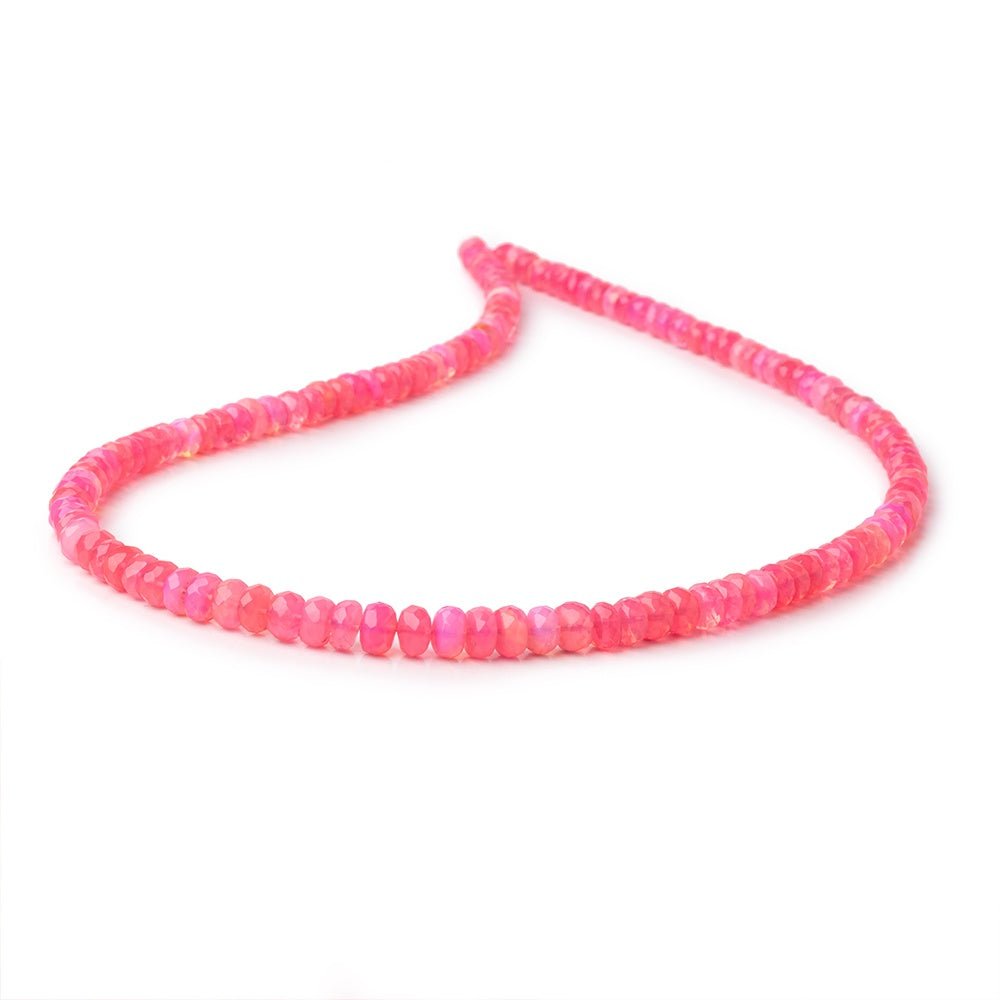4-6mm Pink Ethiopian Opal Faceted Rondelle Beads 16 inch 133 pieces AA (ONLINE ORDER ONLY)