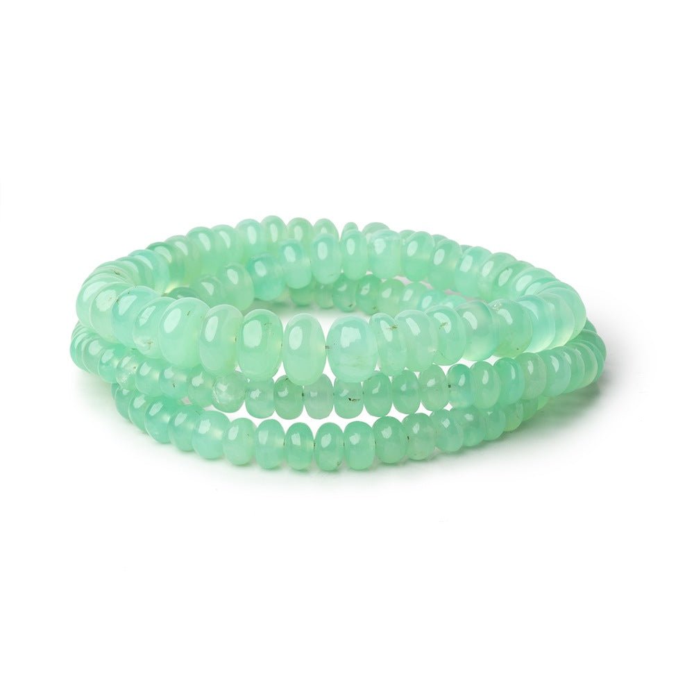 6-9mm Chrysoprase Plain Rondelle Beads 18 inch 144 pieces (ONLINE ORDER ONLY)