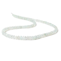 4-7mm Aqua Green Chalcedony faceted rondelles 18 inches 135 beads AA (ONLINE ORDER ONLY)