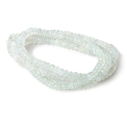 4-7mm Aqua Green Chalcedony faceted rondelles 18 inches 135 beads AA (ONLINE ORDER ONLY)