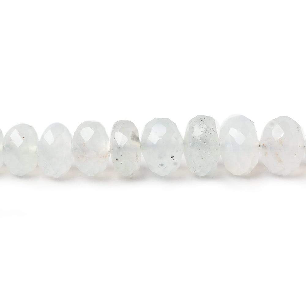 4-7mm Aqua Green Chalcedony faceted rondelles 18 inches 135 beads AA (ONLINE ORDER ONLY)