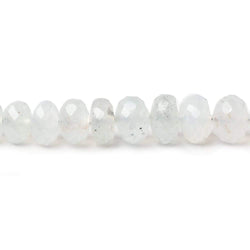 4-7mm Aqua Green Chalcedony faceted rondelles 18 inches 135 beads AA (ONLINE ORDER ONLY)