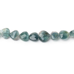 4-7mm Bi-Color Indicolite Tourmaline Faceted Heart 15.5 inch 78 Beads (ONLINE ORDER ONLY)