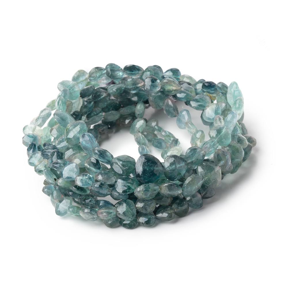 4-7mm Bi-Color Indicolite Tourmaline Faceted Heart 15.5 inch 78 Beads (ONLINE ORDER ONLY)