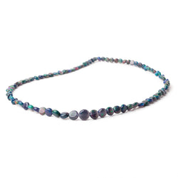 4-7mm Black Ethiopian Opal Plain Coin Beads 15.5 inch 81 pieces AA (ONLINE ORDER ONLY)