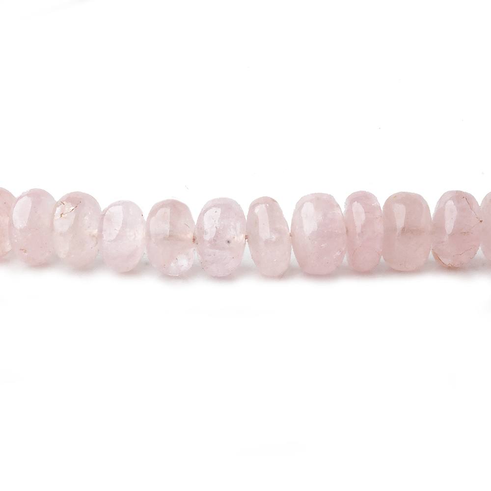 4-7mm Morganite plain rondelle beads 18 inch 138 pieces (ONLINE ORDER ONLY)