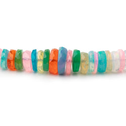 4-7mm Multi Color Ethiopian Opal Faceted Heishi 15.5 inch 240 Beads AA