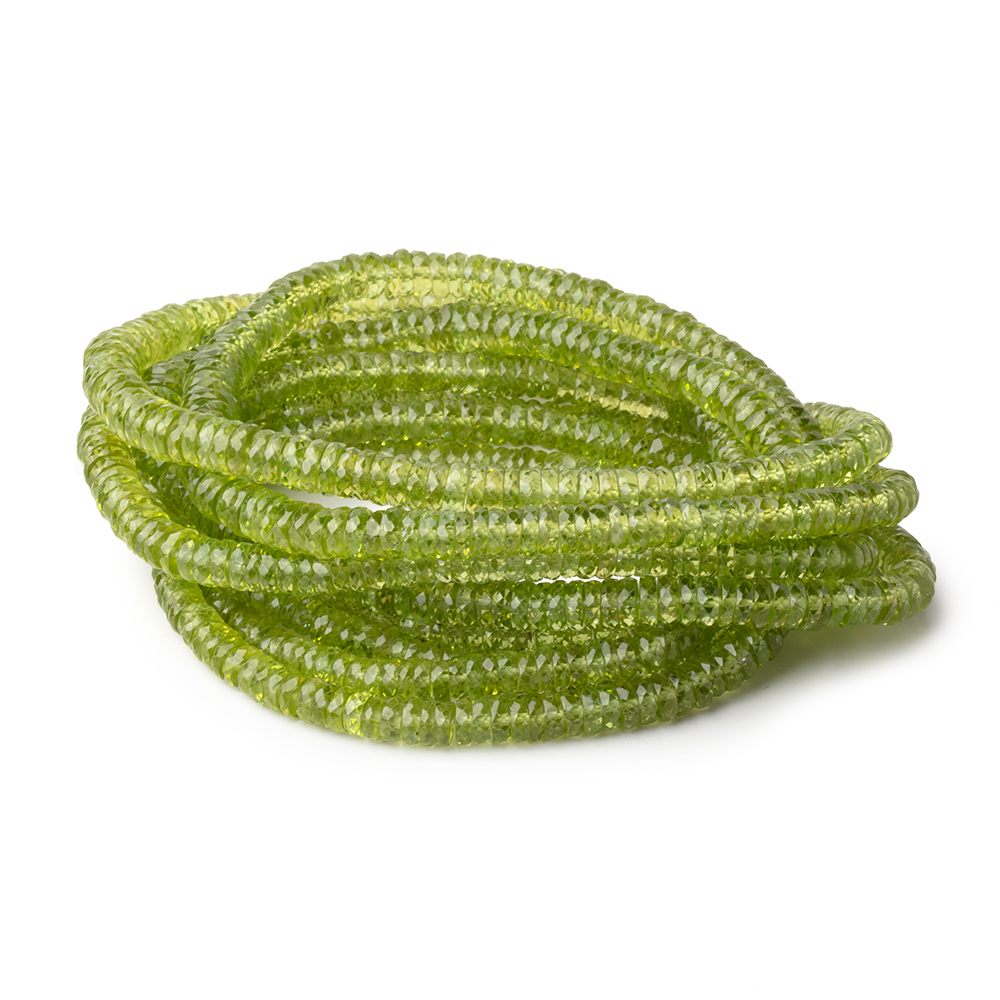 4-7mm Peridot Faceted Heishi Beads 16 inch 115 pieces AA (ONLINE ORDER ONLY)