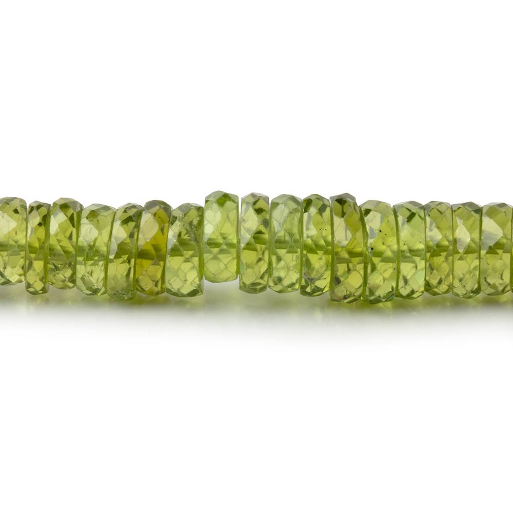 4-7mm Peridot Faceted Heishi Beads 16 inch 115 pieces AA (ONLINE ORDER ONLY)
