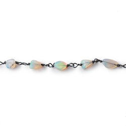4-7mm Ethiopian Jelly Opal Plain Nuggets on Black Gold .925 Chain (ONLINE ORDER ONLY)