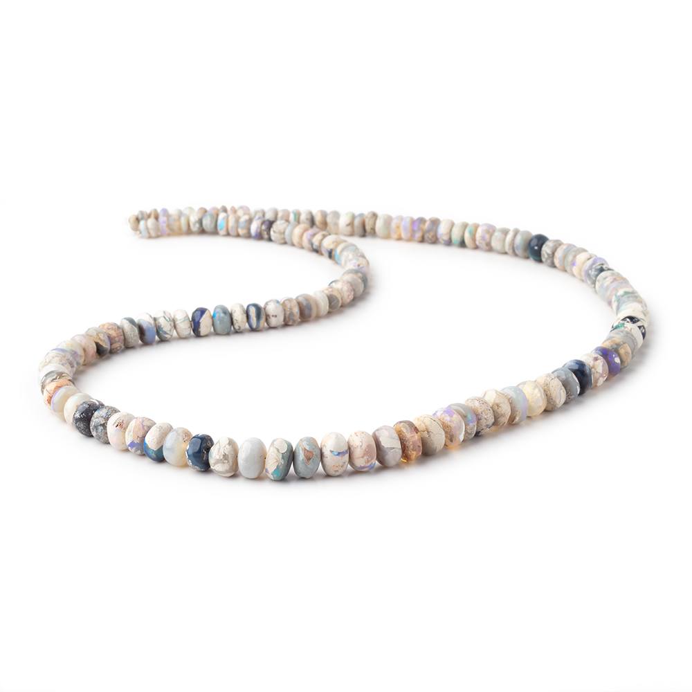 4-8mm Australian Opal with Matrix Rondelle Beads 18 inch 127 pieces AA (ONLINE ORDER ONLY)