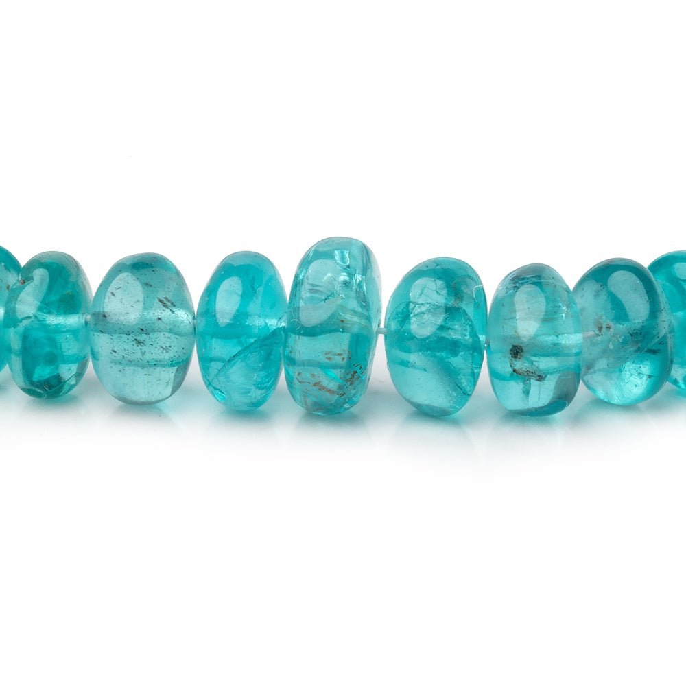 4-8mm Pool Blue Apatite Plain Rondelle Beads 18 inch 125 pieces AA (ONLINE ORDER ONLY)