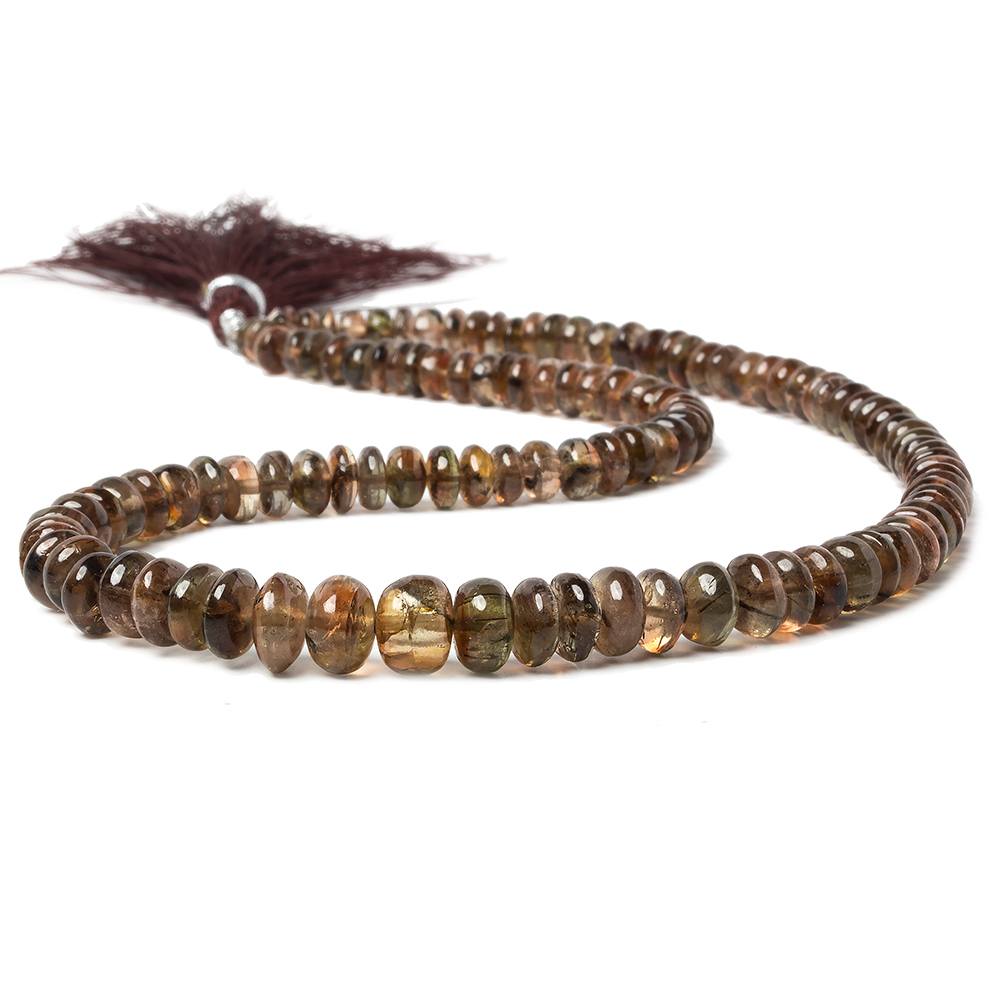 4-9mm Andalusite plain rondelle beads 14 inch 106 pieces (ONLINE ORDER ONLY)