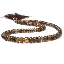 4-9mm Andalusite plain rondelle beads 14 inch 106 pieces (ONLINE ORDER ONLY)