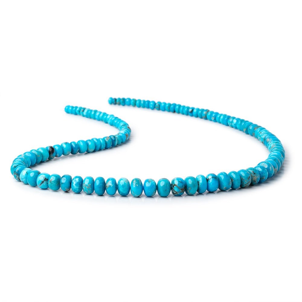 4-9mm Armenian Turquoise Plain Rondelle Beads 20 inch 112 pieces AAA (ONLINE ORDER ONLY)