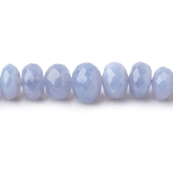 4-9mm Namibian Blue Chalcedony faceted rondelles 18 inch 115 beads AA (ONLINE ORDER ONLY)