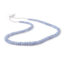 4-9mm Namibian Blue Chalcedony faceted rondelles 18 inch 115 beads AA (ONLINE ORDER ONLY)