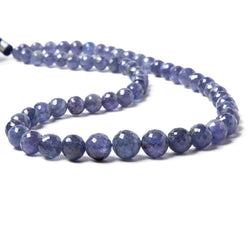 4-9mm Tanzanite Faceted Round Beads AA Grade 16 inch 60 pieces (ONLINE ORDER ONLY)
