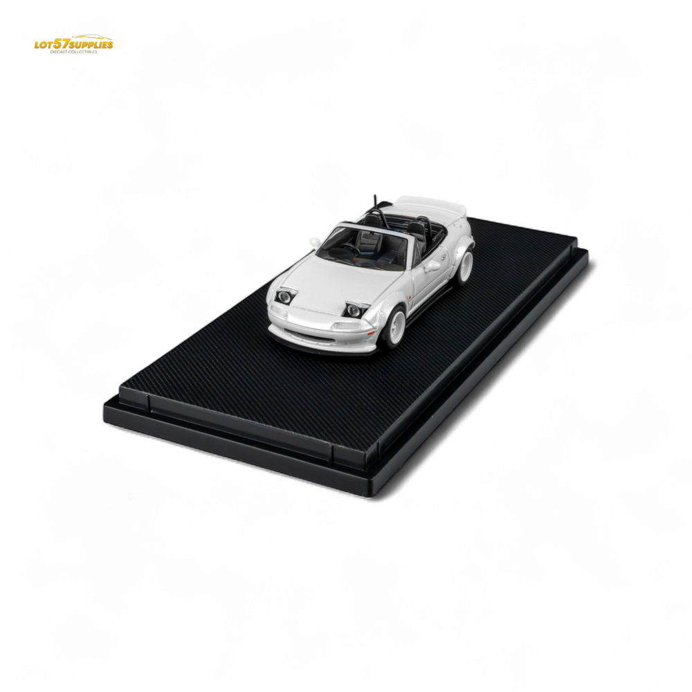 (Pre-Order) Microturbo Custom MX5 Rocket Bunny - Metallic White 1:64 (ONLINE ORDER ONLY)