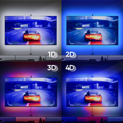 Nanoleaf 4D | TV Screen Mirror + Lightstrip SMK | 4 Meters | For TVs up to 65" | 12V, 24W | 100V-240 (Online Order Only)